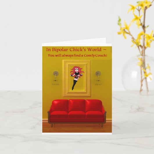 Bequeme Couch Karte (Gelbe Blume)