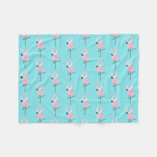 Bequeme Fleece-Flamingo-Decke Fleecedecke (Vorderseite (Horizontal))