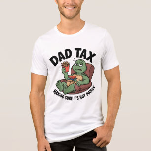 Bequeme grüne Schildkröte Papa Steuer Lustig Tri-Blend Shirt