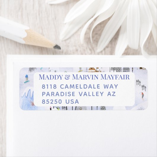 Bequeme Rücksendeadresse des Skigebiets Berg (Insitu)