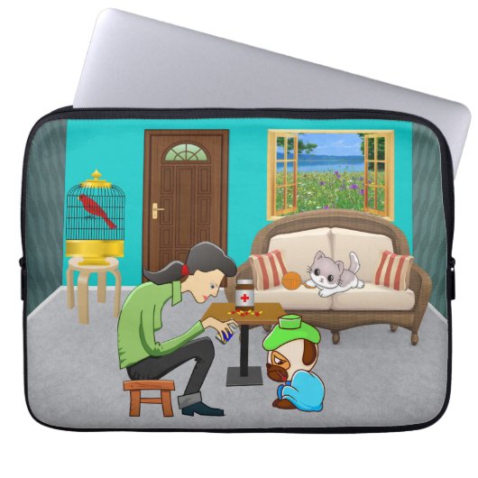 BequemePfoten Laptopschutzhülle (Vorderseite)