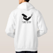 Bequemer Hoodie TIME TO FLY (Rückseite)