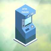 Bequemer Store ATM Inside Business Front Fensteraufkleber (Blatt 3)