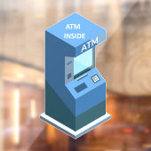 Bequemer Store ATM Inside Business Front Fensteraufkleber (Blatt 2)