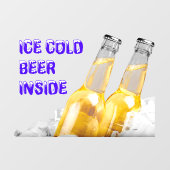 Bequemer Store Eiskältebiere Innen Fensteraufkleber (Blatt)