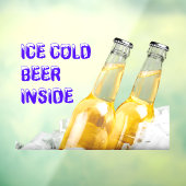 Bequemer Store Eiskältebiere Innen Fensteraufkleber (Blatt 3)