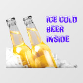 Bequemer Store Eiskältebiere Innen Fensteraufkleber (Blatt)