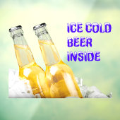 Bequemer Store Eiskältebiere Innen Fensteraufkleber (Blatt 3)