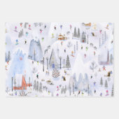 Bequemes Bergskidorf Geschenkpapier Set (Vorderseite)