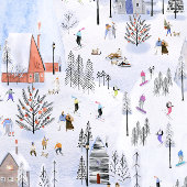 Bequemes Bergskidorf Geschenkpapier Set