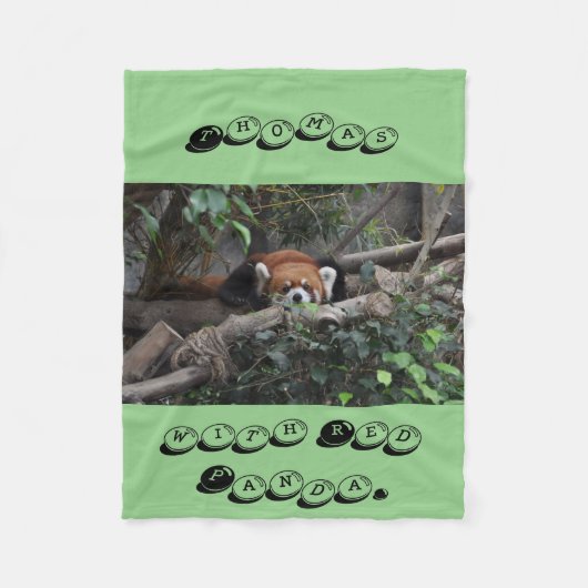 Bequemes Hocken Rotes Panda Fleecedecke (Vorderseite)