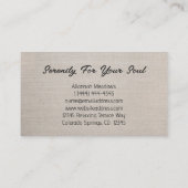 Bequemliche Mediation-Heiler-Visitenkarte Visitenkarte (Rückseite)