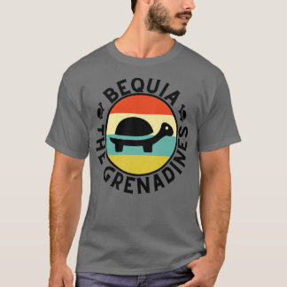 Bequia Die Grenadinen Retro Sonnenuntergang mit Sc T-Shirt