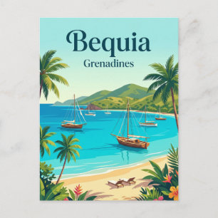 Bequia Saint Vincent und die Grenadinen Postkarte