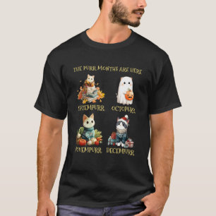 BER Monate Schnurrmonate Herbst Winter Katze T-Shirt