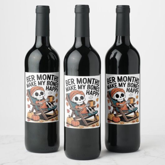 Ber Months machen mir ein glückliches Weihnachtsfe Weinetikett