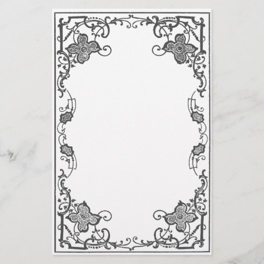 Beränderte Rose (Schnee) Briefpapier (Vorderseite)
