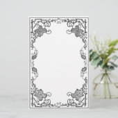 Beränderte Rose (Schnee) Briefpapier (Stehend Vorderseite)