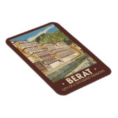 Berat Albanien Illustration Travel Art Vintag Magnet (Rechte Seite)