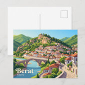 Berat, Albanien Postkarte (Vorne/Hinten)