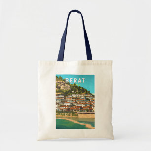 Berat Albanien Reise Kunst Vintage Tragetasche