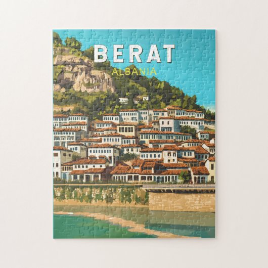 Berat Albanien Reisen Art Vintag Puzzle (Vertikal)