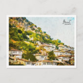 Berat Albanien Schöne Öl Paint Landschaft Postkarte (Vorderseite)