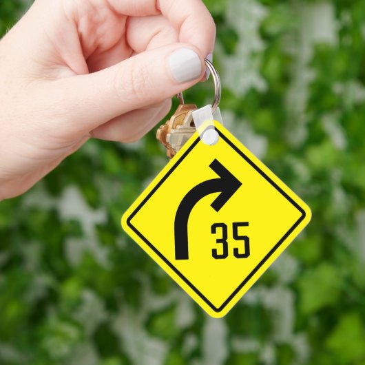 Beratende Kurve 35 MPH Schlüsselanhänger (Hand)
