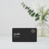 Berater Black Gold QR Code Visitenkarte (Stehend Vorderseite)