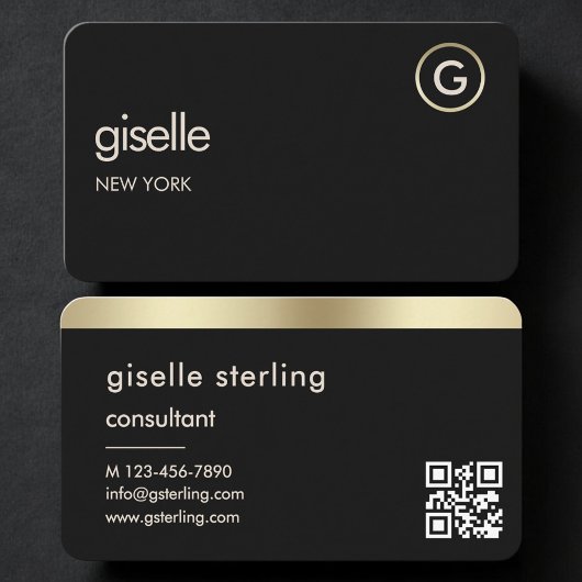 Berater Black Gold QR Code Visitenkarte