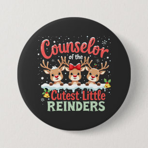 Berater der Niedlichen kleinen Rentiere Weihnachte Button