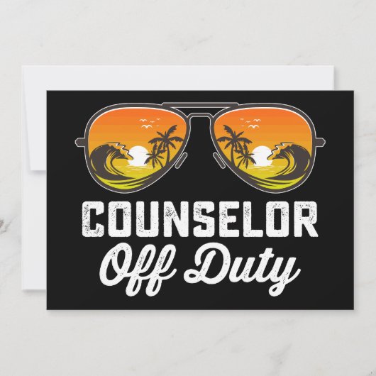 Berater der Sonnenbrille Letzten Schultag Einladung (Vorderseite)