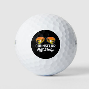 Berater der Sonnenbrille Letzten Schultag Golfball