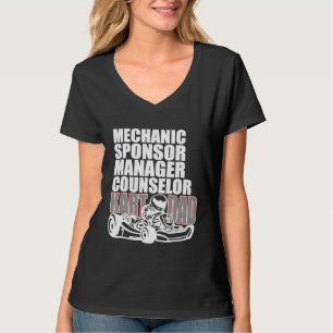 Berater des Mens Karting Vater Mechanischer Sponso T-Shirt