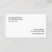 Berater für Finanzinvestitionen Visitenkarte (Rückseite)