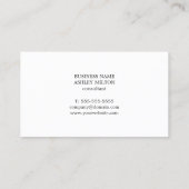 Berater für moderne graue weiß geometrische Streif Visitenkarte (Rückseite)