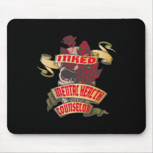 Berater für psychische Gesundheit in den Schädel u Mousepad