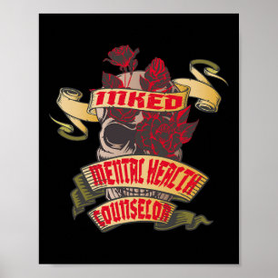 Berater für psychische Gesundheit in den Schädel u Poster