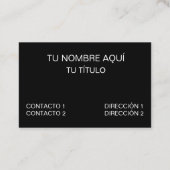 Berater für psychische Gesundheit Spanisch Visitenkarte (Rückseite)