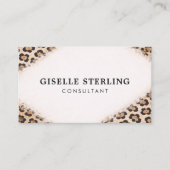 Berater Gepard Leopard Print QR Code Visitenkarte (Vorderseite)