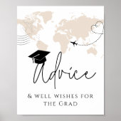 Berater & Geschenke Weltkarte Graduierungsparty Poster (Vorne)