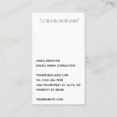 Berater - gute Erschütterung - Visitenkarte (Rückseite)