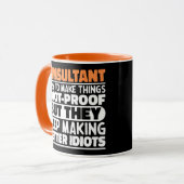 Berater Ich versuche, die Dinge lustig Berater zu  Tasse (Vorderseite Links)