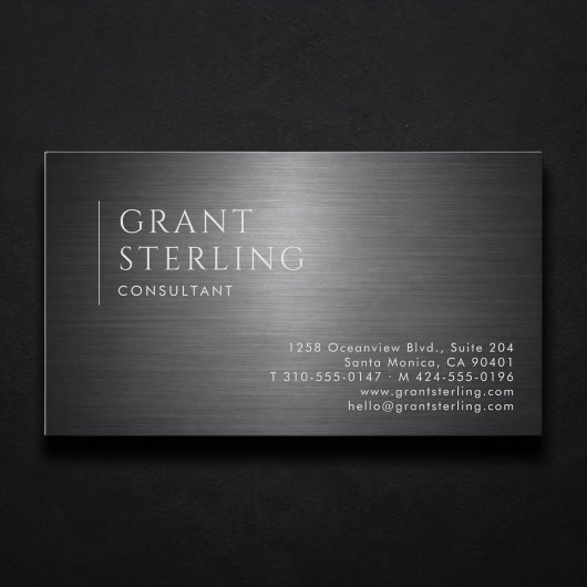 Berater Metallisch Professional Visitenkarte