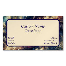 Berater Moderne Abstrakte Kunst Magnetische Visitenkarte