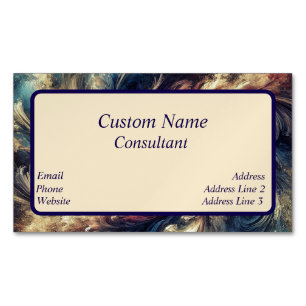 Berater Moderne Abstrakte Kunst Magnetische Visitenkarte