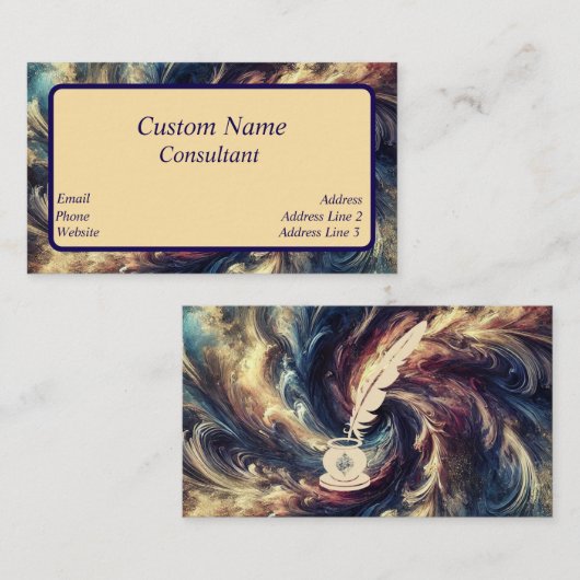 Berater Moderne Abstrakte Kunst Visitenkarte (Vorne/Hinten)