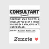 Berater Noun Consulting Senior Worker Redewendunge Aufkleber (Blatt)