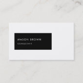 Berater Profi Modern Black Rectangle Visitenkarte (Vorderseite)