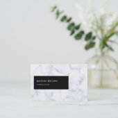 Berater Profi moderner eleganter weißer Marmor Visitenkarte (Stehend Vorderseite)